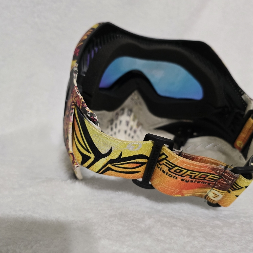 V-Force Grill Paintball Mask Orange Yellow Black With Normal Wear Used - Picture 7 of 16